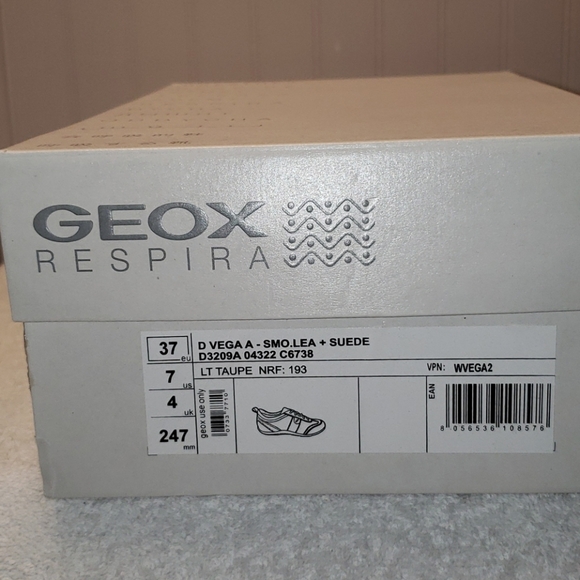 Geox Respira Vega leather & suede sneaker, taupe 7 - Picture 12 of 12